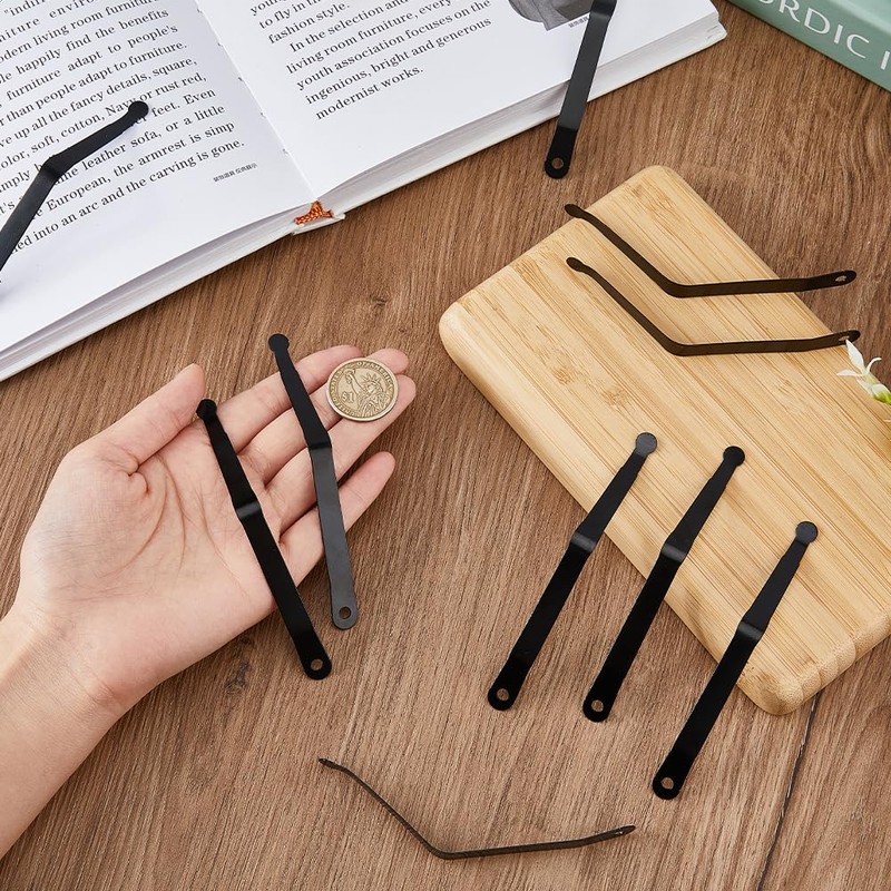 SUPERFINDINGS 10Pcs Metal Book Stand Page Clips Book Page Holder