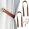 Leather Curtain Tie Backs - 2Pcs glrovazas Curtain Rod Holder