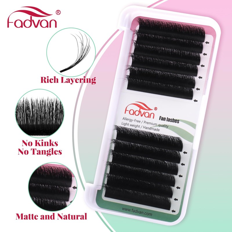 FADVAN Easy Fan Eyelash Extensions 0.05 D Curl Mixed 8-13mm
