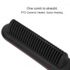 Electric Hair Straightener Comb Anti Scald Beard Straightener Brush (Black