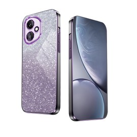 WBWONE Case for Honor 400 5G Case, Electroplated Edge, Flexible Protection, Shockproof Soft Cover Shell with Shimmering Stickers - Purple
