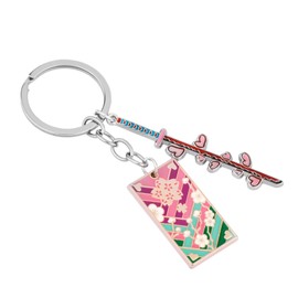 Weeb Keychains Demon Slayer Keychain, Key Ring Set for True Demon Slayer Fans, Anime Gifts with Durable Metal & Vibrant Colors, Phone Charms & Cool Keychains for Bag, Wallet & Car Key | Mitsuri