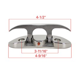 Extreme Max 3006.6631 Folding Stainless Steel Cleat – 4-1/2”