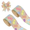 12 Yard Bunny Wired Edge Ribbons 2 Rolls Easter Craft