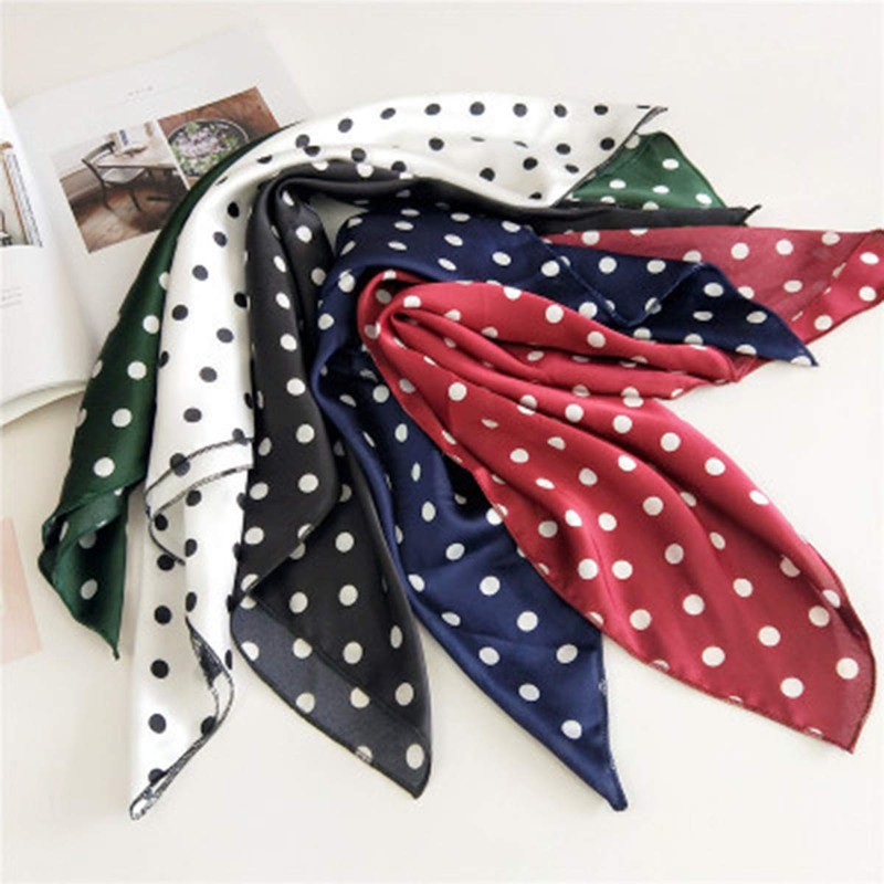 [ZOONAI] Women's Neck Square Scarf Soft Wrap Neckerchief Tie, Wave