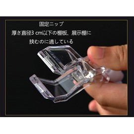 LUYING Clip Book, Transparent, Both Ends, Pop Clips, Double Ended Clips, 360° Display, 3.5 inches (9 cm), 10 Pieces, Mini Business Card Holder Display (Set of 10)