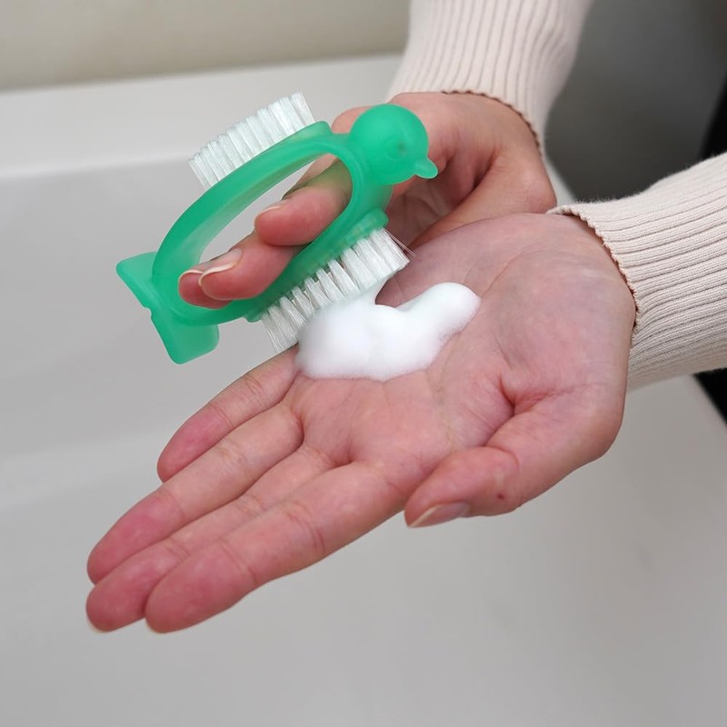 Azuma Industries AZ950G Nail Care Penguin Green Nail Brush for