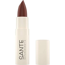 SANTE Naturkosmetik Moisture Lipstick 08 Rich Cacao Lipstick, Transparent to Intense Colours, with Hyaluronic Acid, Delicate Nourishing & Gentle Protective, 4.5 g