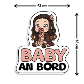 Baby on Board Sticker Car, Baby Demon, Weatherproof and UV-Resistant Sticker Car, Sticker Car