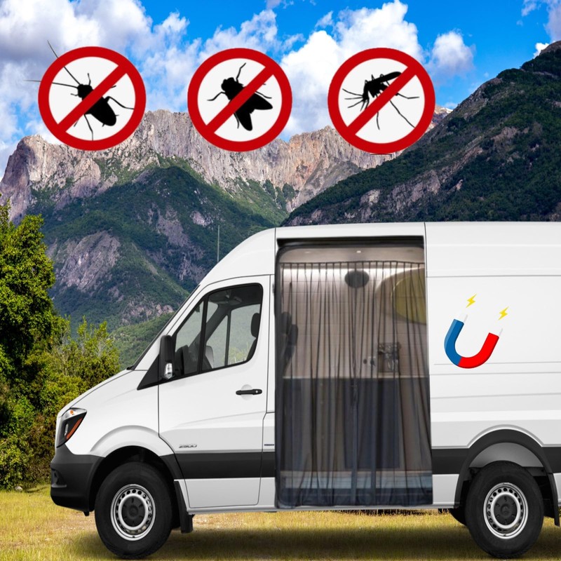 Eysbiy Magnetic Van Bug Screen Nets for Transit, Sprinter, RAM