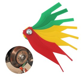 IHOTDER 8PCS Brake Pad Measuring Tool,Color Coded Brake Pad Gauge with Metric & SAE Size,Durable Nylon Brake Pad Thickness Gauge Automotive Tool for Quickly Measure Disc & Drum Brake Pad