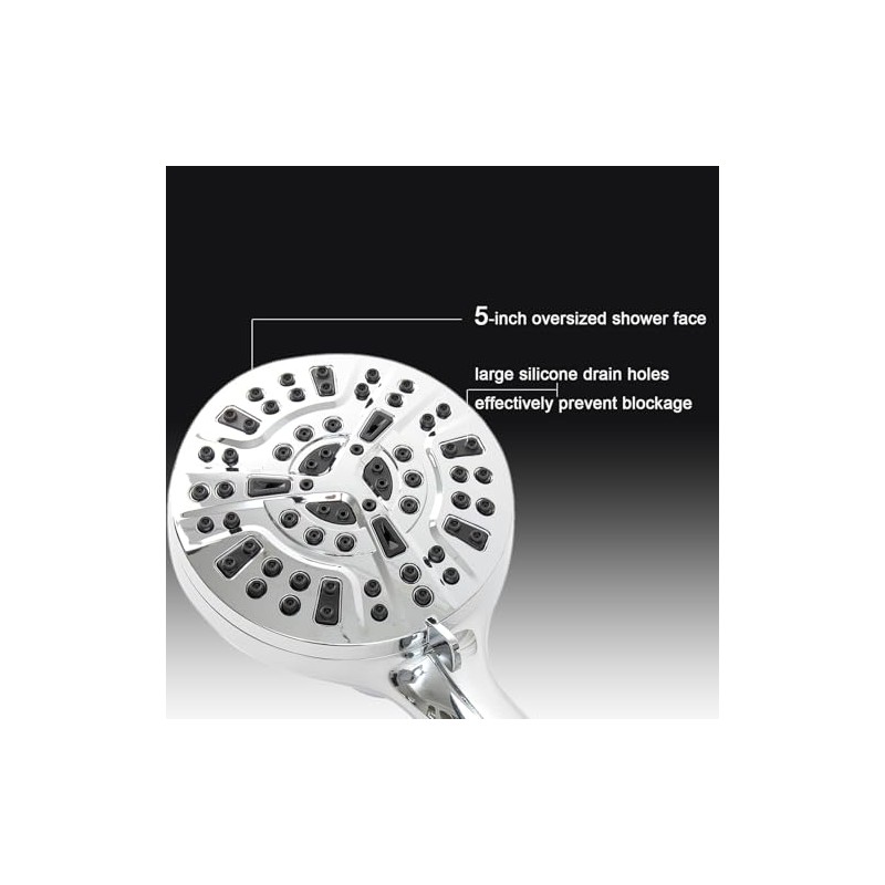 High Pressure Shower Head with Magnetic Back Fixed Base Design,Handheld