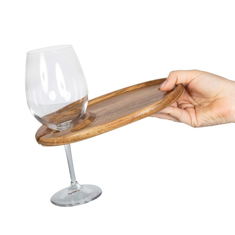PICNIC TIME TOSCANA -Wine Appetizer Plates, Cocktail Plate with Glass