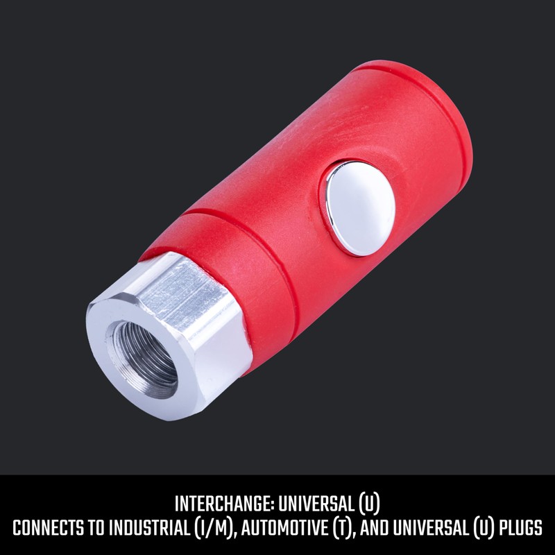 CRAFTSMAN Push Button Coupler, Female, 1/4-in NPT Industrial and Automotive