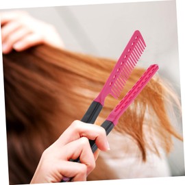 OATIPHO Folding Hair Straightening Comb Shaped Design for Styling or Salon Durable Plastic Material for Long Term Use Ergonomic Structure for Comfort Random Color