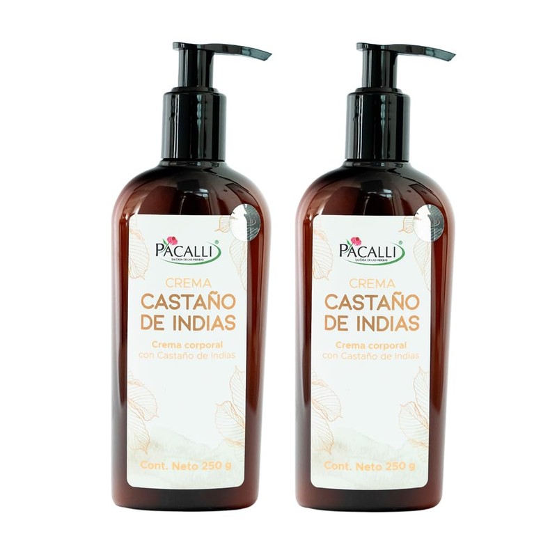 Crema Castaño de Indias 2 Pack, Crema Corporal PACALLI -