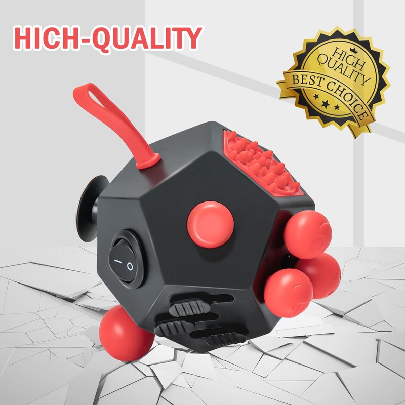 VCOSTORE Fidget Cube With 12 Sides - Original Figet Cube