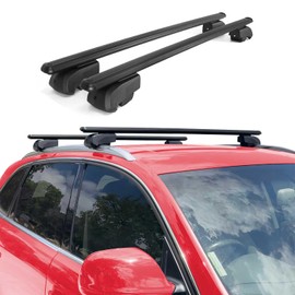 OMAC Lockable Roof Rack Cross Bars Luggage Carrier for GMC Yukon 2021-2024 Black 2 Pcs Anti-Theft for Travel Kayak Canoe Surf Ski Snowboard Camping