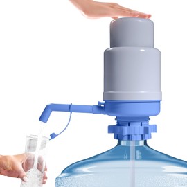 5 Gallon Water Dispenser - Manual Water Dispenser for 5 Gallon Bottle Non Drips, Easy Hand Press Water Pump Dispenser Fit for 2-6 Gallon Water Bottle (Blue)