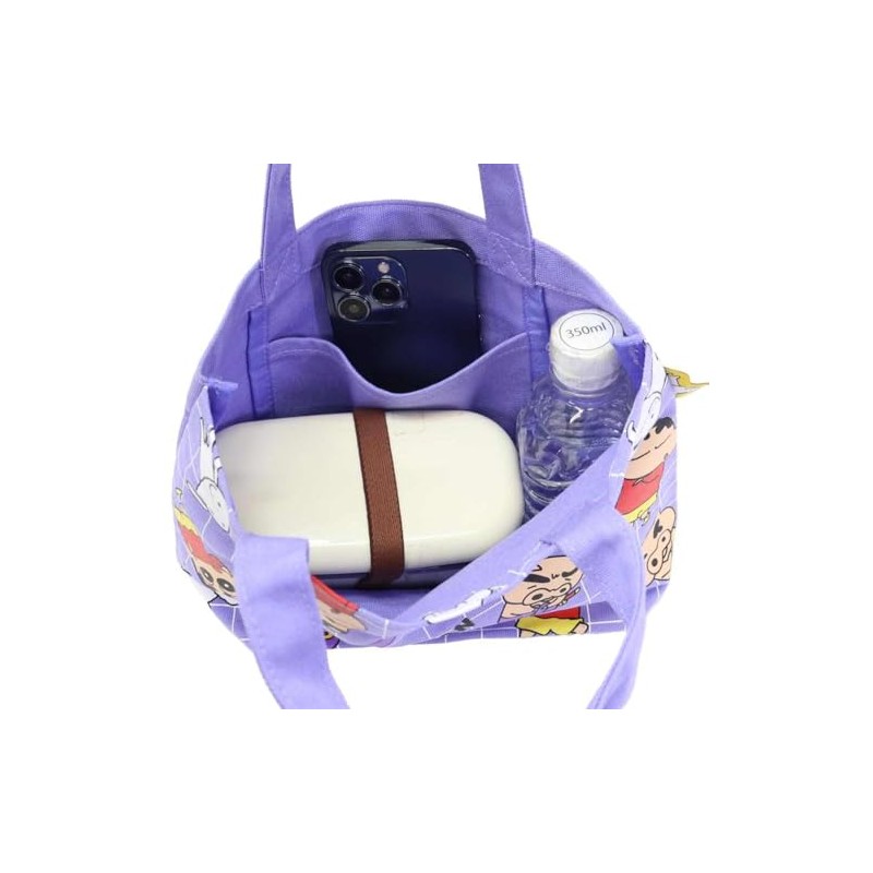 Crayon Shin-chan Lunch Bag with Color Gusset/Trio Check