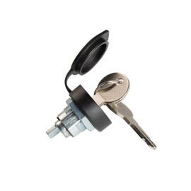 1 Pack Truck Tool Box Lock Replacement with Dust Cover, 5/8” Lock Cylinder fit for Truck Trailer Folding T Handle Latch, Tool Box Lock with Two Keys, Keyed Alike