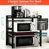 Microwave Oven Rack, Expandable Microwave Stand Countertop Shelf Heavy Duty