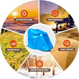Mobility Scooter Storage Cover,Wheelchair Cover With thickened lining Outdoor Protector from Dust Dirt Snow Rain Sun Rays,Free Storage Bag with Windproof Fixing Rope (L-39"x28"x35")