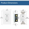 digi-office GFCI Outlet 15A Duplex Receptacle LED Indicator Ground Fault