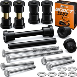 Club Car Front Bushing Kit with Screws, Fits 2004-Up Precedent Carts, Golf Cart Front Lower Spring&Front Upper A-Arm Polyurethane Bushings and Sleeves, OEM# 102289901