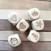 Hyxodjy Pack of 50 Wooden Dice Blank Dice Game Cube