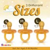 SWEETIE Rubber Pacifier Natural Rubber Pacifier Rounded (Natural Color, 6-12