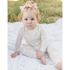 moimoln Flower Soft Cotton Modal Baby Toddler Girls Snug fit Pjs Daily Long Sleepwear Floral 4T