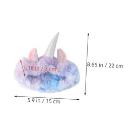 FOMIYES 2pcs Unicorn Spa Headbands for Makeup Face Washing Cartoon Gradient Color Hair Accessories for Women Lightweight Chic Design for Skincare Routine