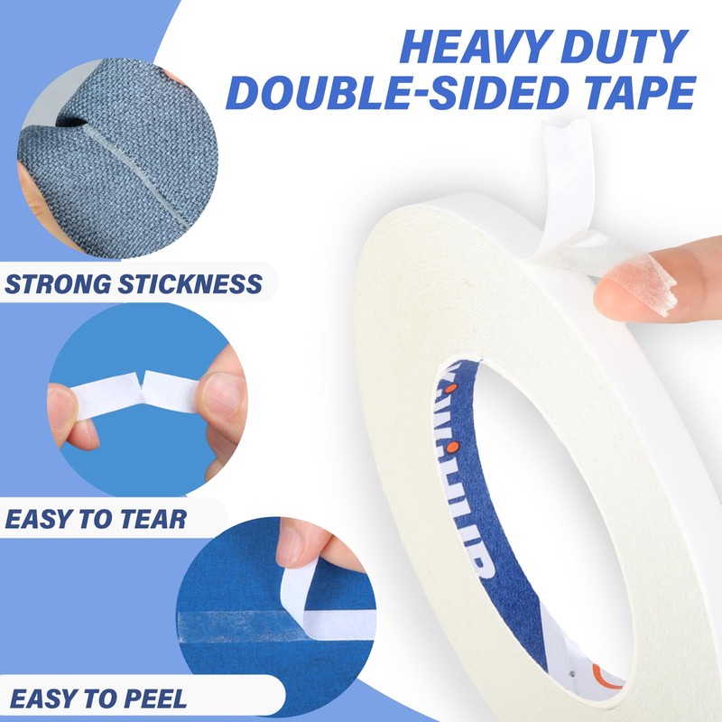 KIWIHUB Heavy Duty Fabric Tape - Double Sided Sticky Fabric