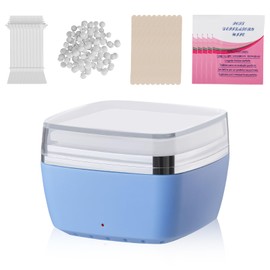 tlidfgeo Waxing Set, Wachswärmer Waxing Set, Wachs Haarentfernung,Nasenhaar Wachs Set,WarmwachsgeräT für MäNner & Frauen Mit 100g Wachs, Wax Haarentfernung Gesicht Körper Damen Herren(Blau)