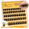 QUEWEL Selbstklebende Wimpernverlängerung, natürlicher Look, kleberfrei, 60 wiederverwendbare Wimpern, Set