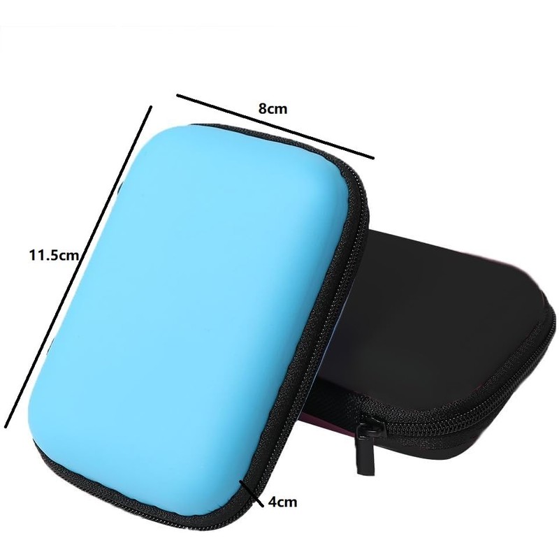 2PCS Waterproof Hard EVA Shockproof Carrying Case, Hard Drive Storage