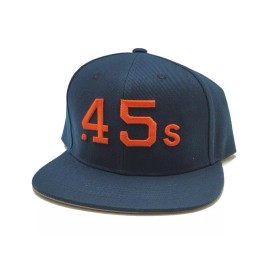 Royal Retros Houston Colt .45s Astros New Royal Retros CSTM Blue Orange Era Snapback Hat Cap