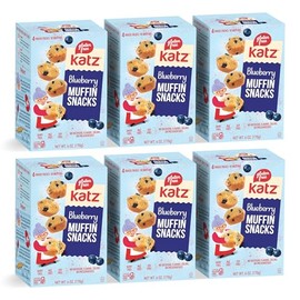 Katz Gluten Free Blueberry Muffin Snacks | Dairy Free, Nut Free, Soy Free, Gluten Free | Kosher (6 Packs, 6 Ounce Each)