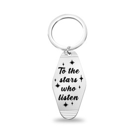 TGBJE Acotar Inspired Jewelry Bookish Gift Acotar Velaris Gift Reader Keychain To The Stars Who Listen Keychain Gift For Book Lover (C-stars who listen kc)