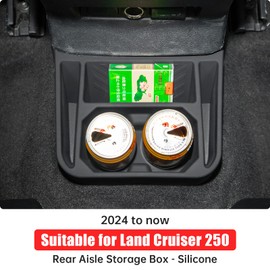 SFWAYA Rear Aisle Storage Box for 2024 2025 Toyota Land Cruiser 250 & 1958 Prado LC250 J250 Silicone Organizer Under Air Vent Organizer Interior Decorative Supplies Tuning Accessories