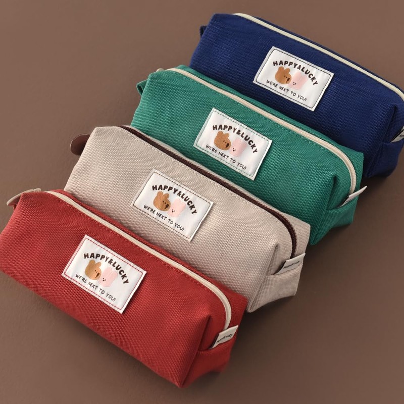 Monolike Pencil case, Happy and Lucky Block Pen Case, Indigo,