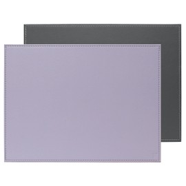 Freeform Duo Place Mat Set Lilac / Grey 40 x 30 cm Washable Place Mat Washable up to 90 °C Heat Resistant Faux Leather Table Mat Dining Table Mat