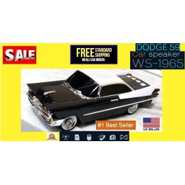 Universal Hooked Dodge 1959 Black Classical Car Bluetooth Speaker Portable USB PORT/AUX
