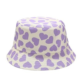 BYERCLUB Unisex Fruit Print Reversible Bucket Hat Beach Hat Bucket Hats for Women and Men - Sun Hat for Women and Men (Purple Heart)