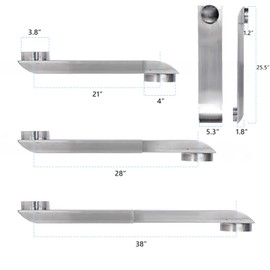 Stainless Steel Periscope Dryer Vent – Slim dryer vent (21-38 Inches) with Heavy-Duty Foil Tape – Compatible with Whirlpool, Maytag, 4" Dryer Exhaust ﻿
