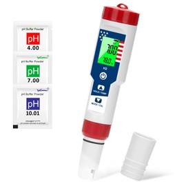 ORAPXI Hydrogen Tester pH Meter for Drinking Water 4 in 1-pH/H2/ORP/TEMP Meter, Hydrogen Water Tester Kit for Hydrogen Water Bottle, pH and ORP Meter for Drinking Water Hydroponics Pool
