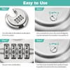 HOX Boron Shackle Combination Disc Lock, 70mm Stainless Steel Body,
