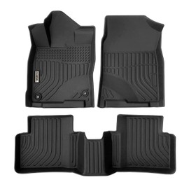 orealtrend Black Floor Mats Liners Replacement for Honda Civic Sedan 10th 2016-2021 Heavy Duty All Weather Guard Front and Rear Car Carpet-Custom Fit-Tough Odorless