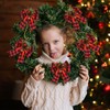 GEBETTER 6 pcs Christmas Red Plaid Rows Large Red Bows